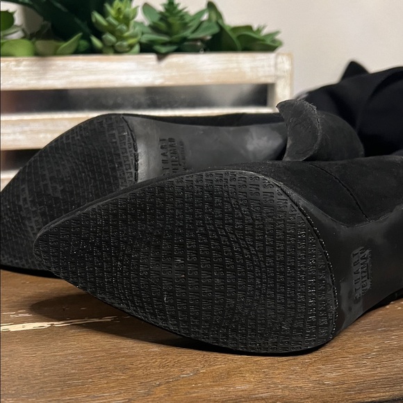 Stuart Weitzman Black Over the Knee Lace-Up Boots - Picture 5 of 8